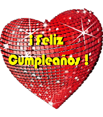 002 Corazón Feliz Cumpleaños Spanisch Nachrichten 