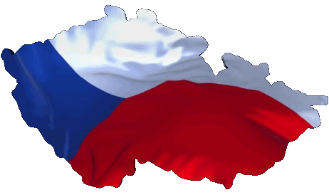 Karte Tschechische Republik Europa Fahnen 