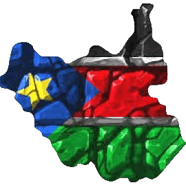 Map South Sudan Africa Flags 