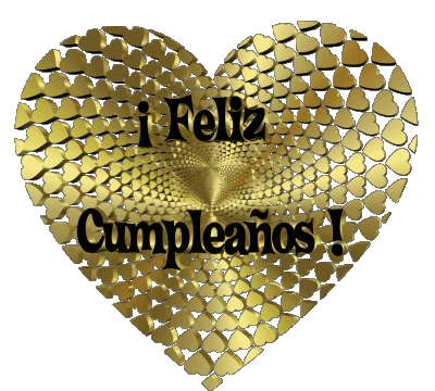 010 Corazón Feliz Cumpleaños Spagnolo Messagi 