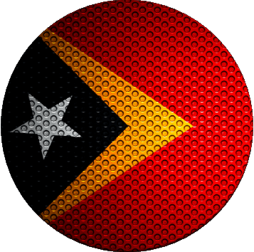 Rond Timor Oriental Asie Drapeaux 