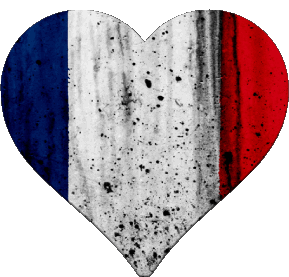 Heart National France Flags 