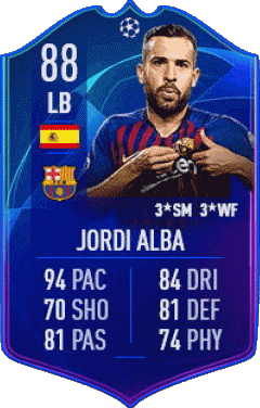 Jordi Alba Ramos Espagne F I F A - Joueurs Cartes Jeux Vidéo Multi Média 
