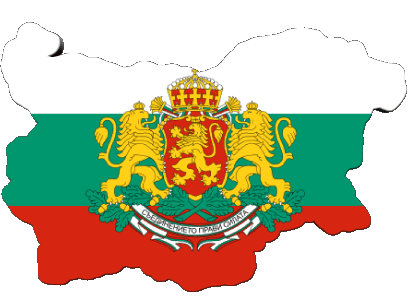 Karte Bulgarien Europa Fahnen 