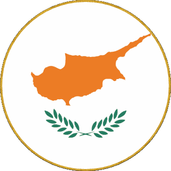 Round Cyprus Europe Flags 