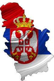 Map Serbia Europe Flags 