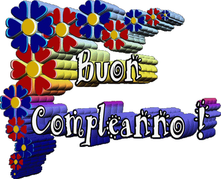 005 Fond Transparent Floreale Buon Compleanno Italien Messages 