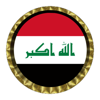Round - Rings Iraq Asia Flags 
