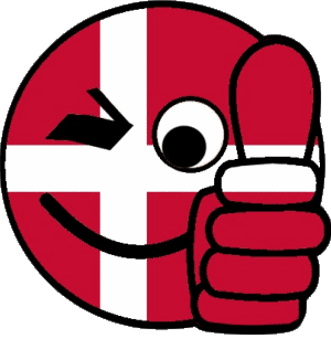 Smiley-01 Dänemark Europa Fahnen 