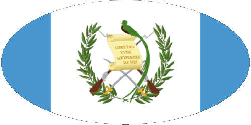 Ovale Guatemala Amériques Drapeaux 