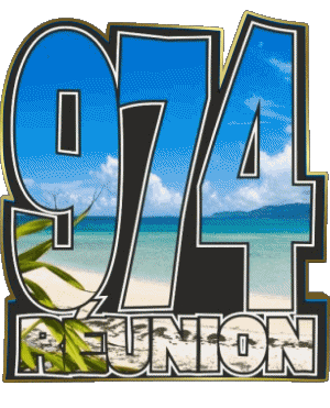 974 La Réunion D.O.M - T.O.M Francia Bandiere 