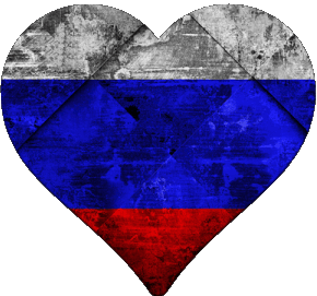Cuore Russia Europa Bandiere 