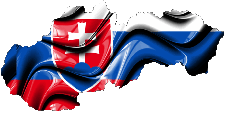 Karte Slowakei Europa Fahnen 