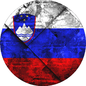 Runde Slowenien Europa Fahnen 