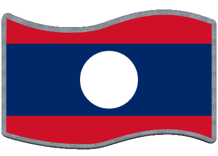 Rectangle Laos Asie Drapeaux 
