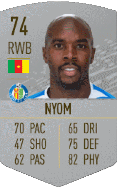 Allan Nyom Cameroun F I F A - Joueurs Cartes Jeux Vidéo Multi Média 