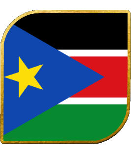 Quadrato Sudan del sud Africa Bandiere 