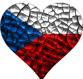 Corazón República Checa Europa Banderas 