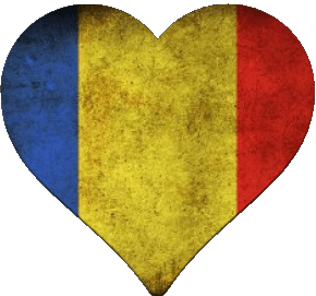 Coeur Tchad Afrique Drapeaux 