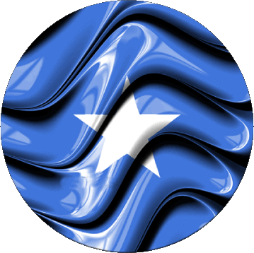 Rond Somalia Africa Flags 