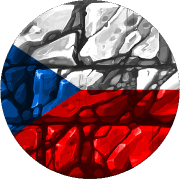 Round Czech Republic Europe Flags 