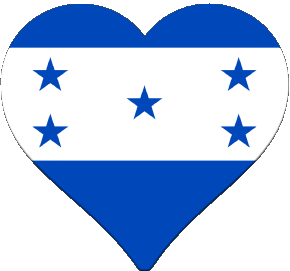 Cuore Honduras America Bandiere 