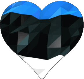 Cuore Estonia Europa Bandiere 