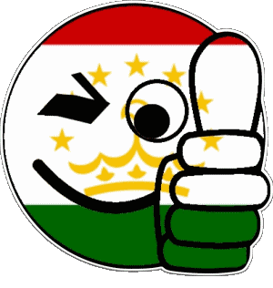 Smiley - OK Tadjikistan Asie Drapeaux 