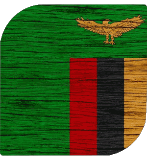 Square Zambia Africa Flags 