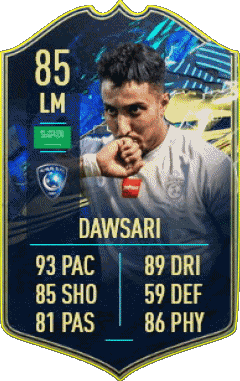 Salem Al Dawsari Arabia Saudita F I F A - Jugadores  cartas Vídeo Juegos Multimedia 