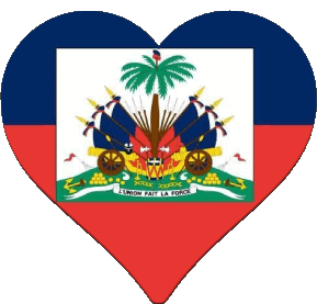 Corazón Haití América Banderas 