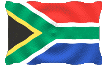 Ondulación Africa del Sur África Banderas 