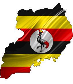 Map Uganda Africa Flags 