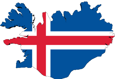 Carte Islande Europe Drapeaux 