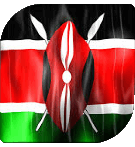 Quadrato Kenia Africa Bandiere 