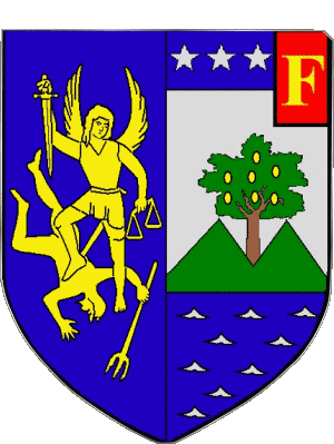 Wappen-Wappen MENTON 06 Abteilungen - Städte Frankreich Fahnen 