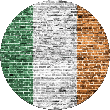 Round Ireland Europe Flags 