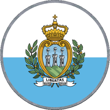 Tondo San Marino Europa Bandiere 