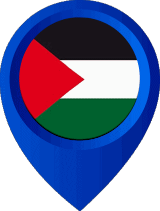 Epingle de Localisation Palestine Asie Drapeaux 