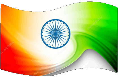 Rectangle Inde Asie Drapeaux 