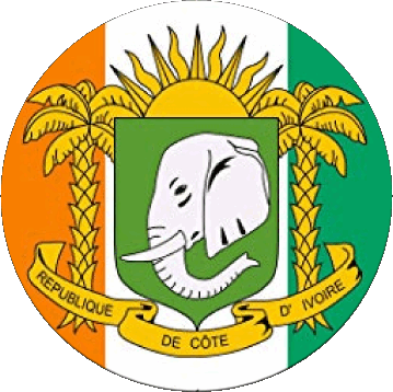 Round Ivory Coast Africa Flags 