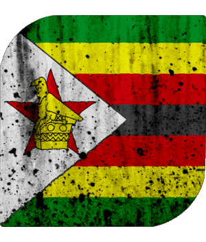 Quadrato Zimbabwe Africa Bandiere 