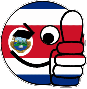 Smiley - OK Costa Rica America Flags 