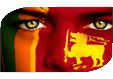 Rettangolo Sri Lanka Asia Bandiere 