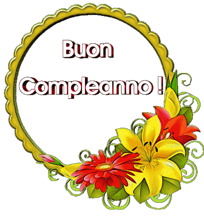 018 Transparent Background Floreale Buon Compleanno Italian Messages 