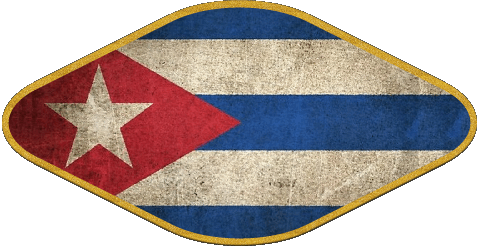 Oval 02 Cuba América Banderas 