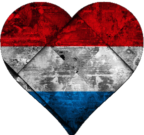 Heart Luxembourg Europe Flags 