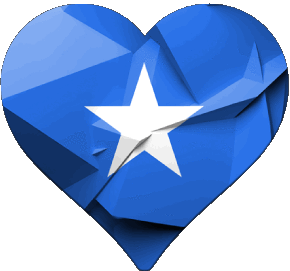 Corazón Somalia África Banderas 