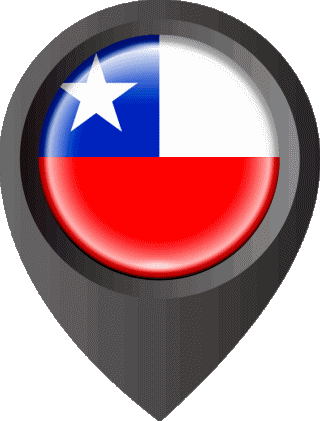 Epingle de Localisation Chili Amériques Drapeaux 
