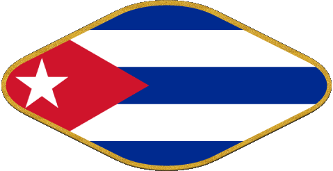 Oval 02 Cuba America Flags 